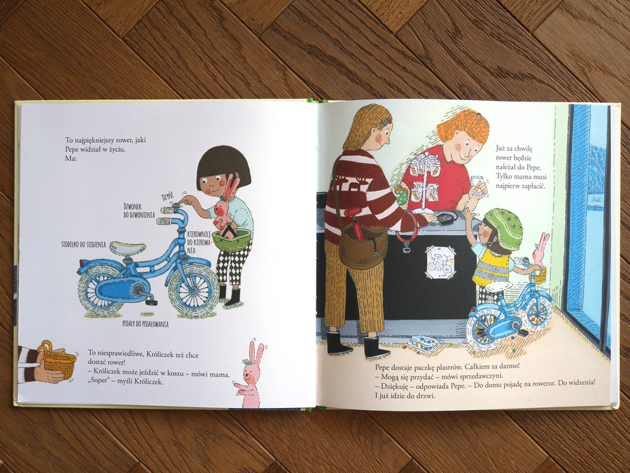 książka dla dzieci pepe jeździ na rowerze